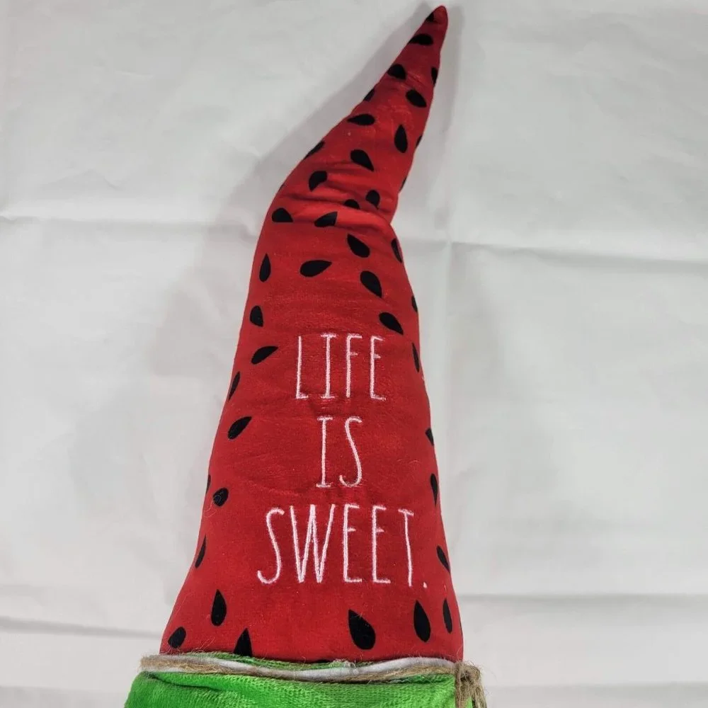 Rae Dunn Red & Green Watermelon Gnome 